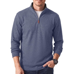 image:imageCOOFANDY Mens Quarter Zip Pullover Fleece Lightweight Mock Neck SweatshirtNavy Blue