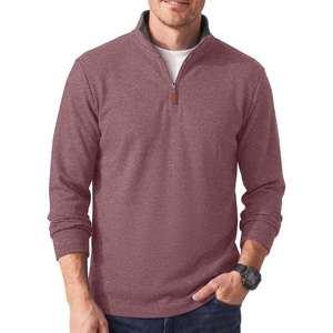 image:imageCOOFANDY Mens Quarter Zip Pullover Fleece Lightweight Mock Neck SweatshirtWine Red