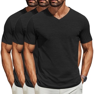 image:imageCOOFANDY Mens T Shirts Short Sleeve Classic V Neck Casual Summer Basic TeeYblackBlackBlack3 Pack