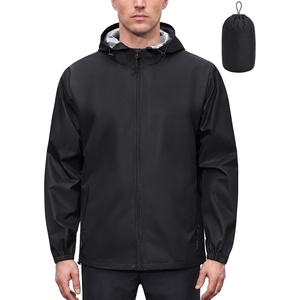 image:imageCOOFANDY Rain Jacket Men Raincoat Waterproof With Hood Packable WindbreakerBlack