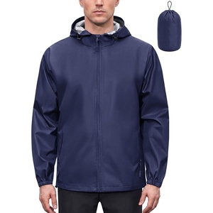image:imageCOOFANDY Rain Jacket Men Raincoat Waterproof With Hood Packable WindbreakerNavy Blue