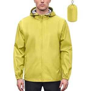 image:imageCOOFANDY Rain Jacket Men Raincoat Waterproof With Hood Packable WindbreakerYellow
