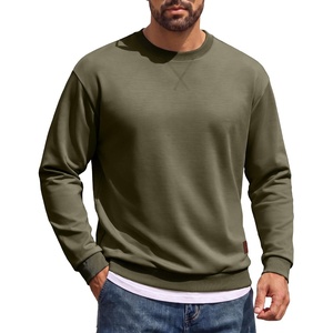 image:imageCOOFANDY Sweatshirts for Men Lightweight Crewneck Pullover SweatshirtDark Army Green