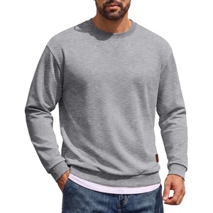 image:imageCOOFANDY Sweatshirts for Men Lightweight Crewneck Pullover SweatshirtLight Gray