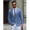 image:imageCOOFANDY Men Casual Blazer Wrinkle Free Sports Coat One Button Suit JacketBlue