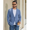 image:imageCOOFANDY Men Casual Blazer Wrinkle Free Sports Coat One Button Suit JacketBlue