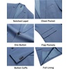 image:imageCOOFANDY Men Casual Blazer Wrinkle Free Sports Coat One Button Suit JacketBlue