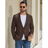 image:imageCOOFANDY Men Casual Blazer Wrinkle Free Sports Coat One Button Suit JacketBrown