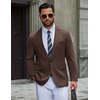 image:imageCOOFANDY Men Casual Blazer Wrinkle Free Sports Coat One Button Suit JacketBrown