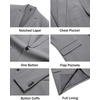 image:imageCOOFANDY Men Casual Blazer Wrinkle Free Sports Coat One Button Suit JacketGrey