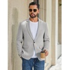 image:imageCOOFANDY Men Casual Blazer Wrinkle Free Sports Coat One Button Suit JacketLight Grey