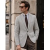 image:imageCOOFANDY Men Casual Blazer Wrinkle Free Sports Coat One Button Suit JacketLight Grey