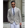 image:imageCOOFANDY Men Casual Blazer Wrinkle Free Sports Coat One Button Suit JacketLight Grey