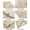 image:imageCOOFANDY Men Casual Blazer Wrinkle Free Sports Coat One Button Suit JacketLight Khaki