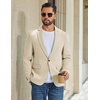 image:imageCOOFANDY Men Casual Blazer Wrinkle Free Sports Coat One Button Suit JacketLight Khaki