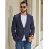 image:imageCOOFANDY Men Casual Blazer Wrinkle Free Sports Coat One Button Suit JacketNavy Blue