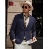 image:imageCOOFANDY Men Casual Blazer Wrinkle Free Sports Coat One Button Suit JacketNavy Blue
