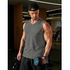 image:imageCOOFANDY Mens 3 Pack Workout Tank Tops Gym V Neck Sleeveless Tee Shirts02light GreyNavy BlueBlack
