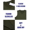 image:imageCOOFANDY Mens 3 Pack Workout Tank Tops Gym V Neck Sleeveless Tee ShirtsArmy GreenColour GreyBlack