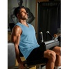 image:imageCOOFANDY Mens 3 Pack Workout Tank Tops Gym V Neck Sleeveless Tee ShirtsLight BlueWhiteMedium Grey