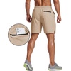 image:imageCOOFANDY Mens 7 Athletic Shorts Quick Dry Elastic Waist Gym Workout ShortsKhaki