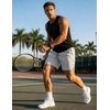 image:imageCOOFANDY Mens 7 Athletic Shorts Quick Dry Elastic Waist Gym Workout ShortsLight Gray
