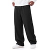 image:imageCOOFANDY Mens Baggy Sweatpants Wide Leg Cotton Fleece Open Bottom SweatpantBlack
