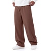 image:imageCOOFANDY Mens Baggy Sweatpants Wide Leg Cotton Fleece Open Bottom SweatpantBrown
