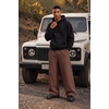 image:imageCOOFANDY Mens Baggy Sweatpants Wide Leg Cotton Fleece Open Bottom SweatpantBrown