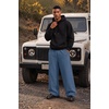 image:imageCOOFANDY Mens Baggy Sweatpants Wide Leg Cotton Fleece Open Bottom SweatpantDenim Blue