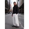 image:imageCOOFANDY Mens Baggy Sweatpants Wide Leg Cotton Fleece Open Bottom SweatpantLight Heather Grey