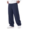 image:imageCOOFANDY Mens Baggy Sweatpants Wide Leg Cotton Fleece Open Bottom SweatpantNavy Blue