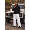 image:imageCOOFANDY Mens Baggy Sweatpants Wide Leg Cotton Fleece Open Bottom SweatpantWhite