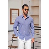 image:imageCOOFANDY Mens Button Down Long Sleeve Plaid Cotton Wrinkle Free Dress ShirtBlue  Check