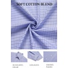 image:imageCOOFANDY Mens Button Down Long Sleeve Plaid Cotton Wrinkle Free Dress ShirtBlue White Gingham