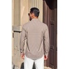 image:imageCOOFANDY Mens Button Down Long Sleeve Plaid Cotton Wrinkle Free Dress ShirtKhaki