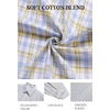 image:imageCOOFANDY Mens Button Down Long Sleeve Plaid Cotton Wrinkle Free Dress ShirtYellow