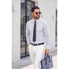 image:imageCOOFANDY Mens Button Down Long Sleeve Plaid Cotton Wrinkle Free Dress ShirtYellow