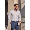 image:imageCOOFANDY Mens Button Down Long Sleeve Plaid Cotton Wrinkle Free Dress ShirtYellow