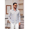 image:imageCOOFANDY Mens Button Down Long Sleeve Plaid Cotton Wrinkle Free Dress ShirtYellow