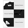image:imageCOOFANDY Mens Cardigan Sweater Cable Knitted Full Zip Sweaters with Pockets02 Black