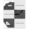 image:imageCOOFANDY Mens Cardigan Sweater Cable Knitted Full Zip Sweaters with Pockets02 Gray