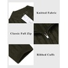 image:imageCOOFANDY Mens Cardigan Sweater Cable Knitted Full Zip Sweaters with PocketsArmy Green