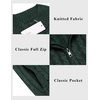 image:imageCOOFANDY Mens Cardigan Sweater Cable Knitted Full Zip Sweaters with PocketsGreen