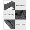 image:imageCOOFANDY Mens Cardigan Sweater Cable Knitted Full Zip Sweaters with PocketsHeathered Black