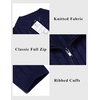 image:imageCOOFANDY Mens Cardigan Sweater Cable Knitted Full Zip Sweaters with PocketsNavy Blue