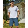 image:imageCOOFANDY Mens Casual Shorts Cotton Drawstring 9 inch Chino Stretch ShortsBlue