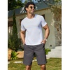 image:imageCOOFANDY Mens Casual Shorts Cotton Drawstring 9 inch Chino Stretch ShortsDark Grey