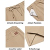 image:imageCOOFANDY Mens Casual Shorts Cotton Drawstring 9 inch Chino Stretch ShortsKhaki