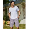 image:imageCOOFANDY Mens Casual Shorts Cotton Drawstring 9 inch Chino Stretch ShortsLight Grey